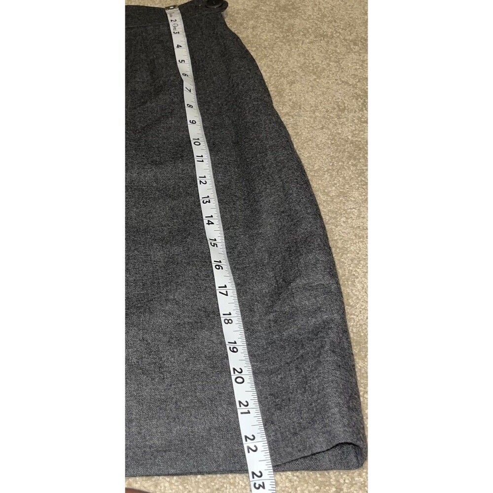 Vtg 1980s Moschino Couture (12) Skirt Charcoal Grey Wool Knee-Length (Fits a 6) - Picture 3 of 10